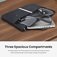 Portronics Elements Go 1 EnCase 103 Laptop Hand Bag – 15.6 Inch | Black | 1 Year Warranty