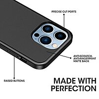 GRIPP Amaze Back Case Compatible iPhone 13 Pro Max 6.7 inch Scratch Resistance PC Shield with Tough Bumper Drop Tested Total Protection Back Cover - (Black)