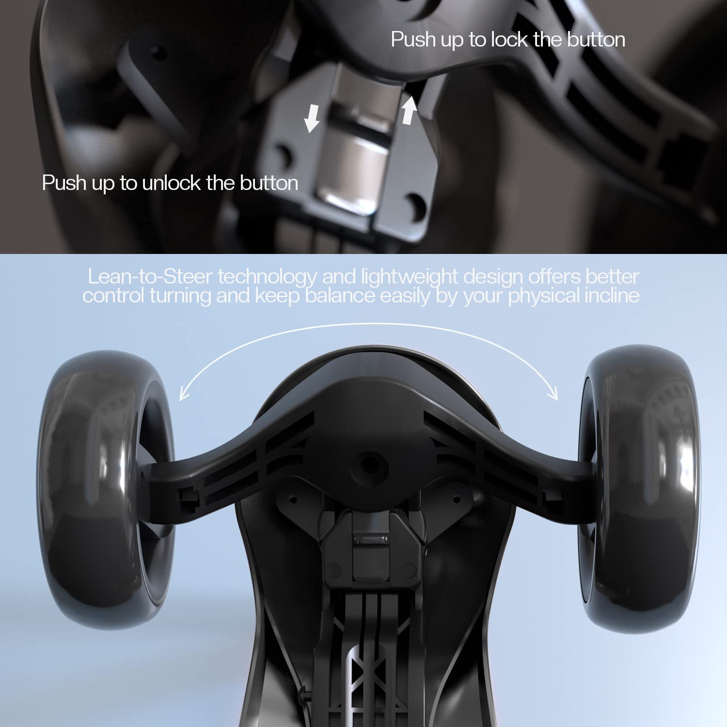 Baybee Alpha Glide Kick Scooter for Kids-Black Baybee Alpha Glide Kick Scooter for Kids-Black