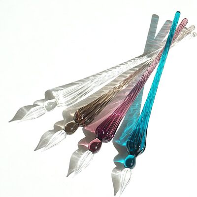 Jacques Herbin Round Glass Pen, 18cm