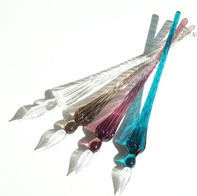 Jacques Herbin Round Glass Pen, 18cm Jacques Herbin Round Glass Pen, 18cm