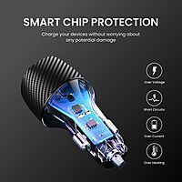 Portronics 20W Type-C PD Car Charger Fast Charging for iPhones & Android Devices Black