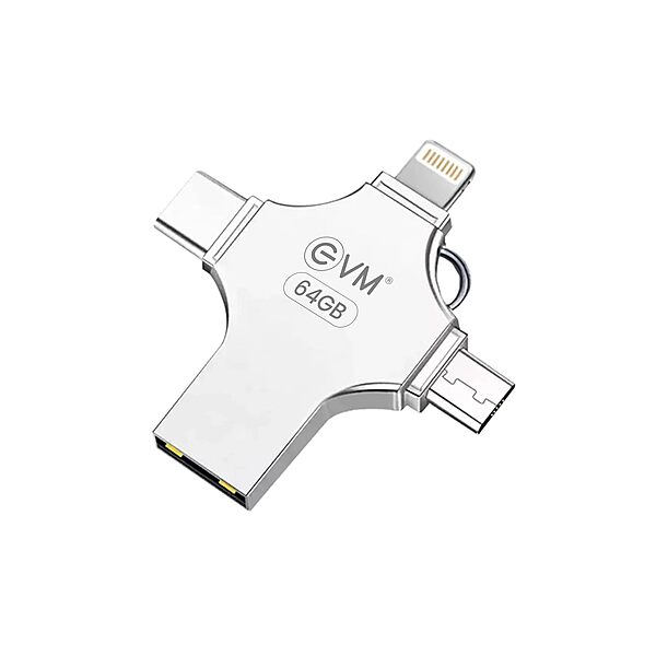 EVM EnStore 4-in-1 OTG 64GB Pen Drive – USB 3.0 | Type-C | Micro USB