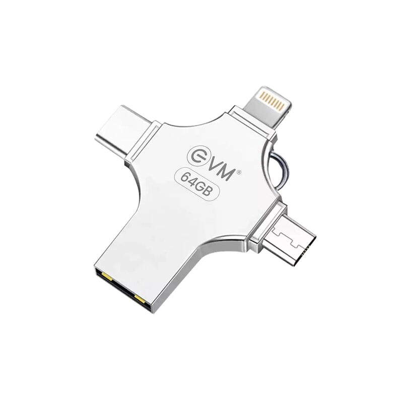 EVM EnStore 4-in-1 OTG 64GB Pen Drive – USB 3.0 | Type-C | Micro USB
