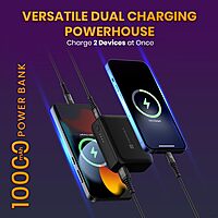 Portronics PowerPulse 30 – 10000mAh 30W Nano Power Bank (Black) offers fast charging, compact design, and high capacity. Perfect for on-the-go charging of smartphones and devices.