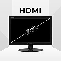 Zebronics Zeb-V16HD 15.4" HD Monitor features HDMI and VGA inputs, delivering vibrant visuals and versatile connectivity for your devices. Perfect for home or office use, compact and stylish.