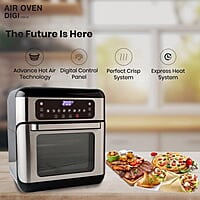 Havells Air Fryer Air Oven Digi 9 Pre-Set Menu 1500 Watt 2 Grill Rack