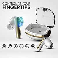 Portronics Twins S7 – TWS Earbuds, 35H Playtime, White. Enjoy seamless connectivity, superior sound quality, and a sleek design. Perfect for music lovers and on-the-go lifestyles.