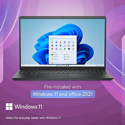 DELL INSPIRON 3520 CORE I5-1235U 12TH/ 8GB RAM/ 512 SSD/ 15.6" FHD/ WIN 11 SL/ OFFICE/ 3 CELL/ BLACK/ 1 YEAR WARRANTY