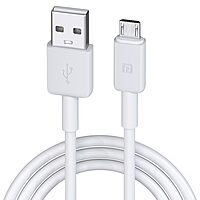 Portronics Konnect Link Micro USB Cable 3A Fast Charging 480Mbps Data Sync 1M White