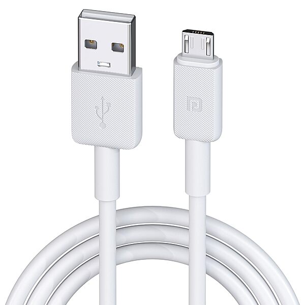 Portronics Konnect Link Micro USB Cable 3A Fast Charging 480Mbps Data Sync 1M White