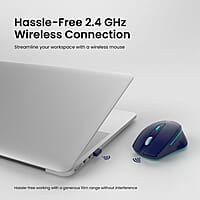 Portronics Toad 32 Wireless Mouse with 6 Buttons, 2.4 GHz Connectivity, 10m Working Range, Ergonomic Design, Adjustable Optical DPI, Auto Power Saving, for Laptop & PC