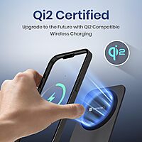 Portronics Flux 2 – 15W Qi2 Wireless Charger for iPhone 16–12, sleek design, fast charging, compatible with Qi-enabled devices, lightweight, portable, perfect for home and office use.