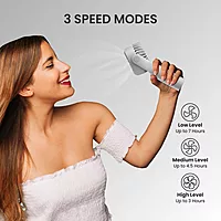 Portronics Toofan Mini Rechargeable Fan – Green: Compact, portable fan with powerful airflow. USB rechargeable, lightweight design, perfect for home, office, or outdoor use. Stay cool anywhere!