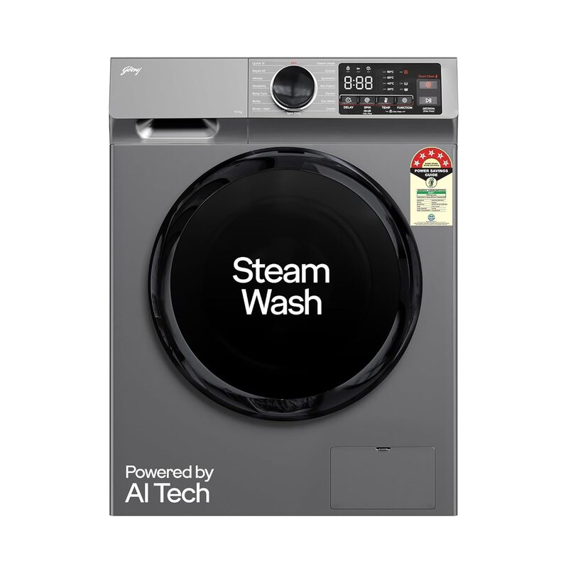 Godrej 9 Kg 5 Star, With AI Tech, Digi Inverter Fully-Automatic Front Load Washing Machine