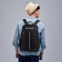 Portronics Byte Backpack – 15.6 Inch Laptop Backpack | Black | 1 Year Warranty