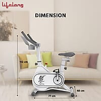 Lifelong Fit Pro Spin Fitness Bike with 6Kg Flywheel, Adjustable Resistance & Heart Rate Sensor