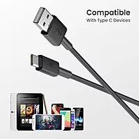 POR 2118 Konnect Link CL – 3A Type-C to Lightning PVC Cable | 1M | Black | 06 Months Warranty