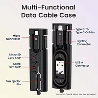 Portronics Snapcase 4 – 60W Charging Kit, Transparent: Sleek design, powerful 60W output, perfect for fast charging. Durable and lightweight, ideal for home or travel. Keep your devices powered!