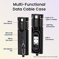Portronics Snapcase 4 – 60W Charging Kit, Transparent: Sleek design, powerful 60W output, perfect for fast charging. Durable and lightweight, ideal for home or travel. Keep your devices powered!