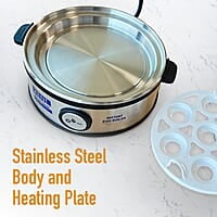 KENT Instant Egg Boiler | 360-Watt | Boil 7 Eggs at a Time | 3 Boiling Modes | Stainless Steel Body & Heating Plate | Automatic Power Off | Accessories Available