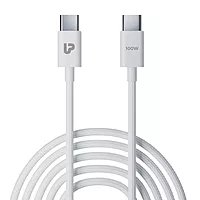 Ultraprolink UL1228WHT-0200 Zap+ 100 USB-C to C Cable, 2M