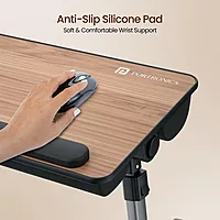 POR 2054 My Buddy Z Portable Laptop Table – Height & Angle Adjustments | Brown | 1 Year Warranty
