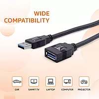 UPORT USB 2.0 Male to Male Cable 1.8M is perfect for connecting devices like printers, scanners, and external drives. Enjoy fast data transfer speeds and reliable performance with this durable cable.