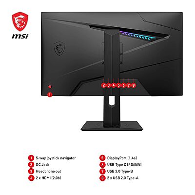 MSI MAG, 27-Inch Rapid IPS, 180Hz QHD Gaming Monitor, MAG 274QRF QD E2