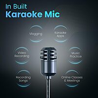 Portronics Conch ONE In-Ear Earbuds – Type-C | On/Off | In-Built Karaoke Mic | Black