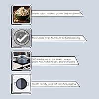 Wonderchef Granite Die Cast Non-Stick 6-Piece Casserole Set with Lids Gray