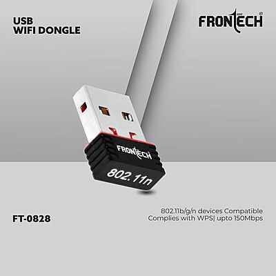 Front tech Wifi Dongle 150 Mbps Mini Wireless Network USB Wi-Fi Adapter for PC, Desktop, Laptop. Compact design, easy setup, reliable connection for seamless internet browsing and streaming.