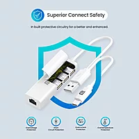 Portronics Mport 60 – USB-C to LAN Hub features 3 USB ports for seamless connectivity. Ideal for laptops, it ensures stable internet access and multiple device connections in one compact design.