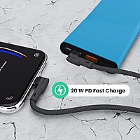 POR 1441 Konnect L C-C – 60W USB-C to USB-C Braided L Pin Cable | 1.2M | Grey | 06 Months