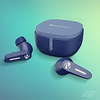 Zebronics Sound Bomb 7 Bluetooth TWS in Ear Earbuds with 40H Playtime, ENC Mic, Rapid Charge, Upto 50ms Gaming Mode, Flash Connect, Voice assistant, Smooth Touch Control, BT v5.2, Type C