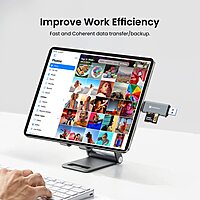 Portronics Mport 30 Card Reader – USB Type C & A Hub Adapter | SD & Micro SD Support | Grey