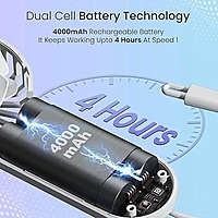 Portronics DualBreeze Handheld Mini Portable Fan With Dual Fan Technology, Upto 4 Hours Playtime, 3 Speed, Low Noise, Rechargeable Fan Ideal for Indoor,Outdoor,Home,Office,Kitchen,Makeup & Travel Use Portronics DualBreeze Handheld Mini Portable Fan With Dual Fan Technology, Upto 4 Hours Playtime, 3 Speed, Low Noise, Rechargeable Fan Ideal for Indoor,Outdoor,Home,Office,Kitchen,Makeup & Travel Use