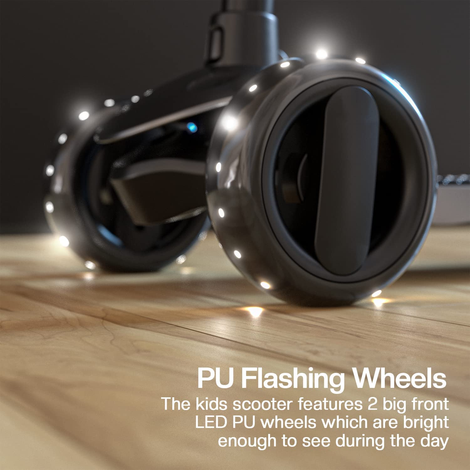 Baybee Alpha Glide Kick Scooter for Kids-Black Baybee Alpha Glide Kick Scooter for Kids-Black