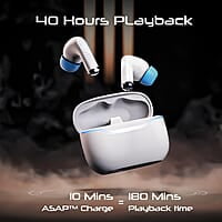 boAt Immortal 125 TWS in-Ear Earbuds w/up to 40 hrs Playtime, Quad Mics with ENx Tech, BEAST Mode with 40 ms Super Low Latency, ASAP Charge, IPX4 Resistance, RGB LED Lights, BT v5.3