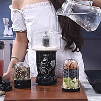 Wonderchef Nutri-blend BOLT Food Processor & Atta Kneader 600W  22000 RPM 4 unbreakable jars Black
