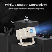 Portronics Beem 480 POR-2752 LED Projector – 5100 Lumens | 1080p | Android 9.0 | White