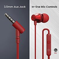 Portronics Conch Kappa – 3.5mm Earphones, Mic, Black. Enjoy clear sound and hands-free calling with these stylish earphones. Perfect for music lovers and on-the-go convenience.