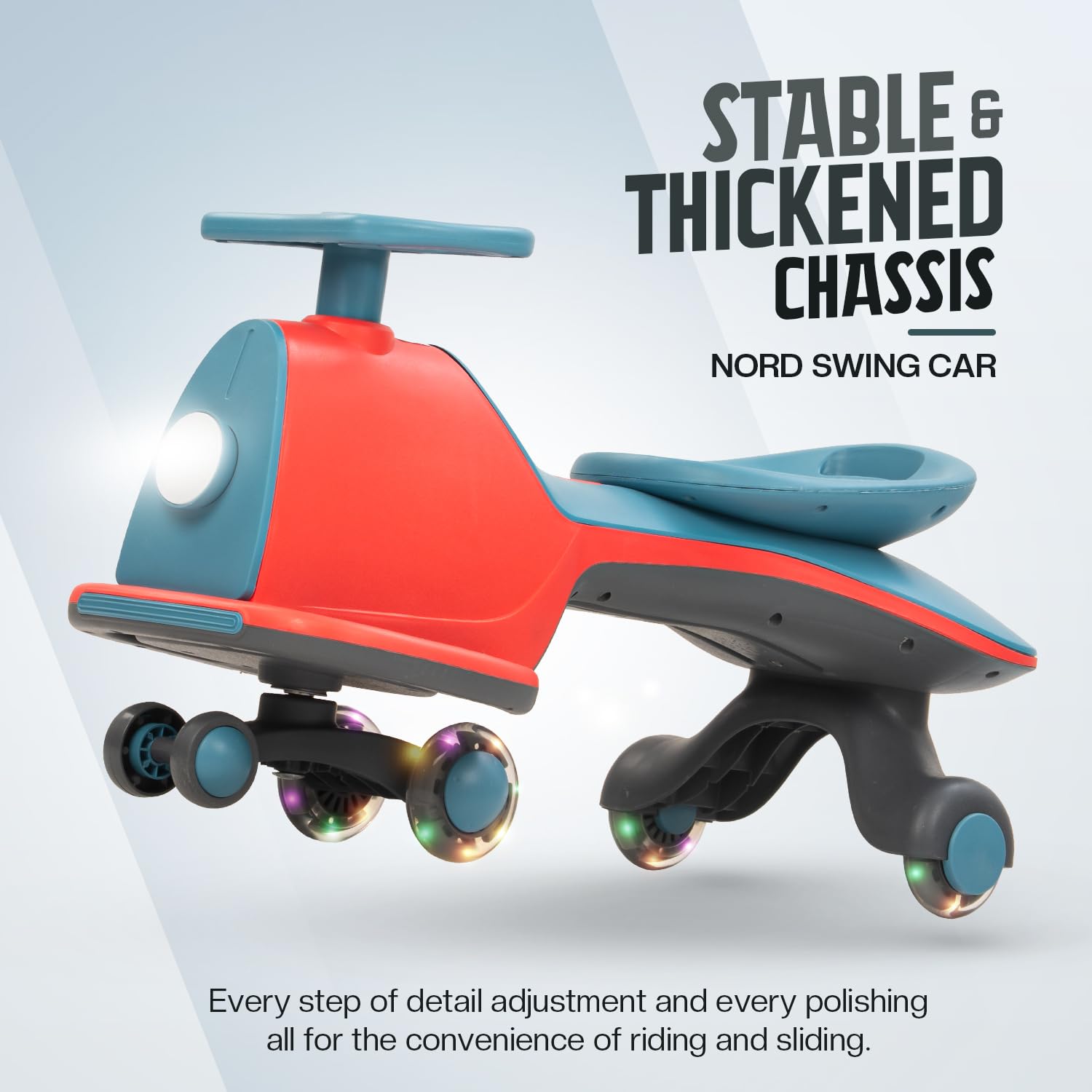 Baybee Nord Kids Magic Swing Car for Kids-Red/Blue Baybee Nord Kids Magic Swing Car for Kids-Red/Blue