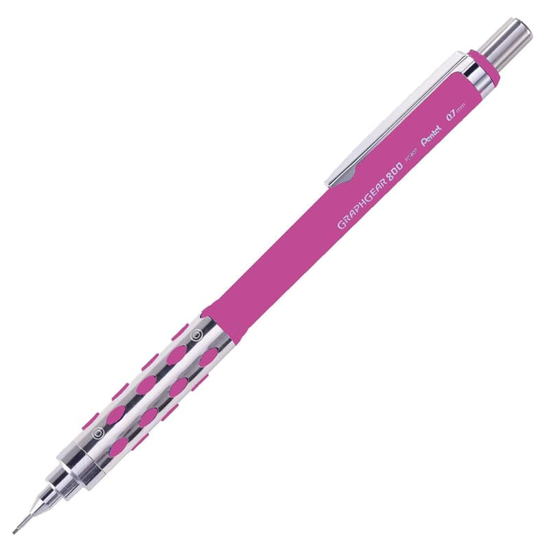 PENTEL MECH PENCIL - 800 0.7 GRAPH GEAR PINK PENTEL MECH PENCIL - 800 0.7 GRAPH GEAR PINK