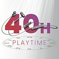 Portronics Harmonics Z9 – Neckband, 40H Playtime, Silver, Bluetooth 5.0, IPX4 Water Resistant, Deep Bass, Comfortable Fit, Quick Charge, Ideal for Sports and Daily Use, Lightweight Design.