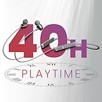 Portronics Harmonics Z9 – Neckband, 40H Playtime, Silver, Bluetooth 5.0, IPX4 Water Resistant, Deep Bass, Comfortable Fit, Quick Charge, Ideal for Sports and Daily Use, Lightweight Design.