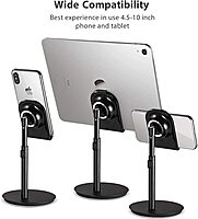 HAMMOK CHARGE Mobile & Tablet Stand – B/W: Sleek design, adjustable height, and sturdy build. Perfect for hands-free viewing and charging. Compatible with all devices. Ideal for home or office use.