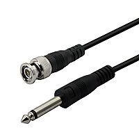 Male BNC to 6.35mm 1/4 Inch Male Audio Cable，TS Mono Plug to BNC Plug Bidirectional Connector Cable