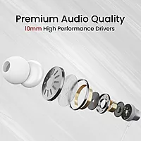 Portronics Conch Beat A – 3.5mm Earphones with Mic | Sleek Silver Design, High-Quality Sound & Comfortable Fit