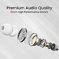 Portronics Conch Beat C Silver Earphones | Type-C, High-Quality Audio & Ideal for Music Lovers & Professionals